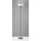 Homeroots 13.75 x 13.75 x 71 in. 300 watt Brushed Steel Metal Torchiere 372815 - alternate 1